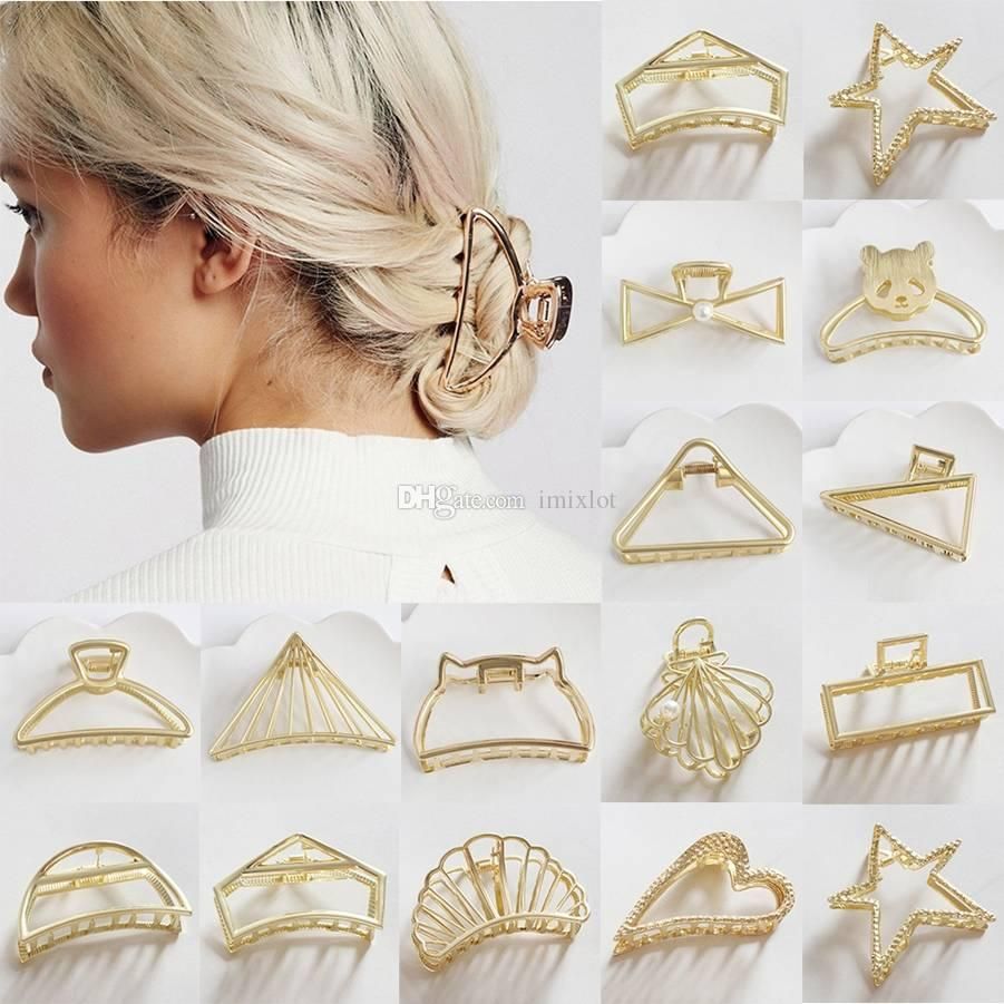 Fashion Metal Modern Stylish Hair Claw Clips Make Up Washing Hair