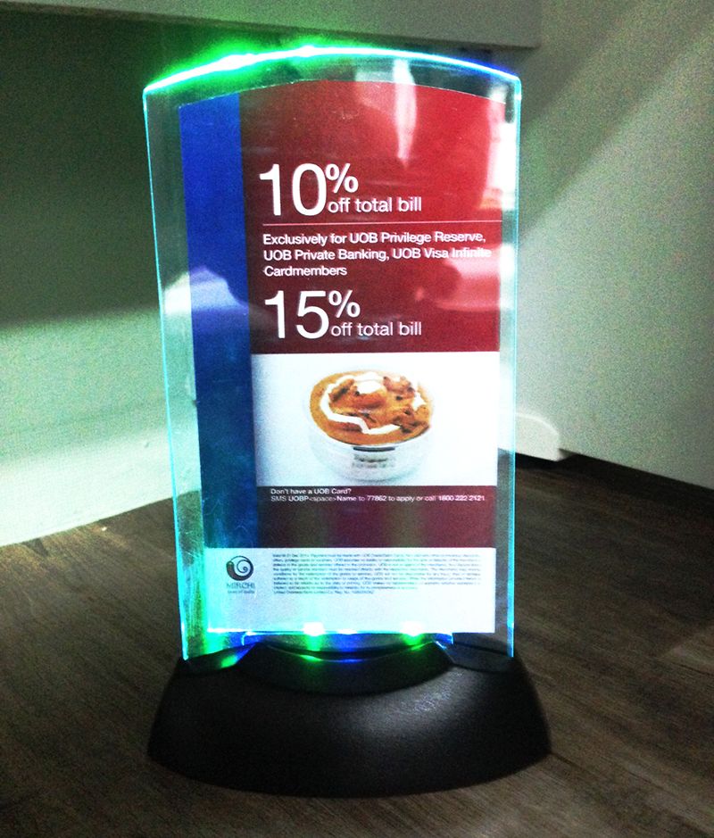 2019 led table tent