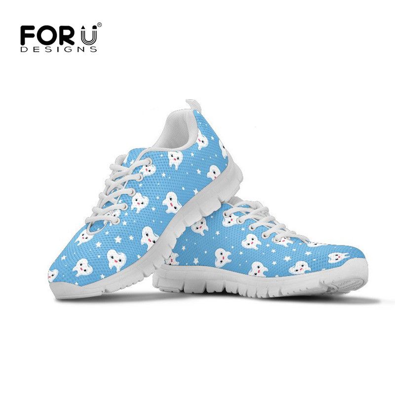 Forudesigns Des Confortables Occasionnels Motif Baskets Mignon Dames Zapatillas Espadrilles Chaussures Femmes Lacets Dentiste À 0k8OnPNwX
