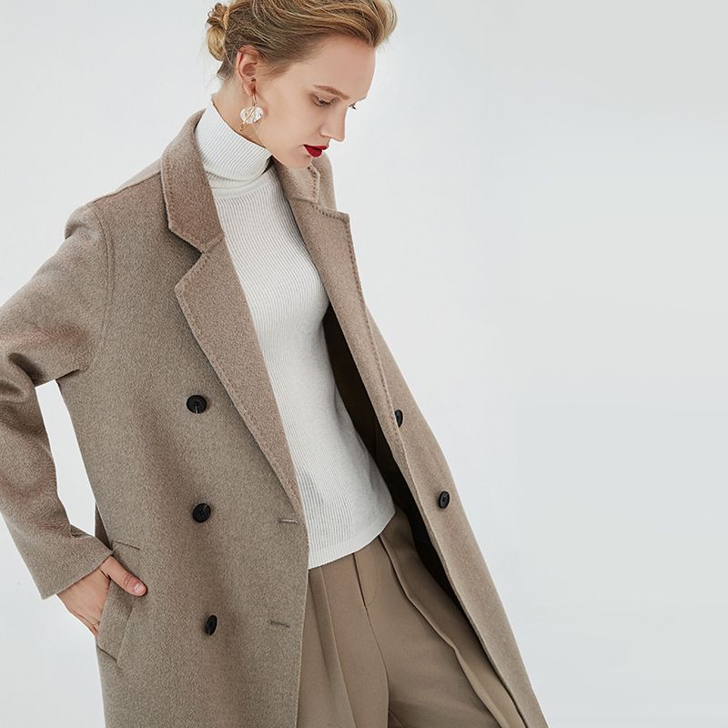 2019 Autumn/winter Highend Doublesided Cashmere Coats Women's Wool