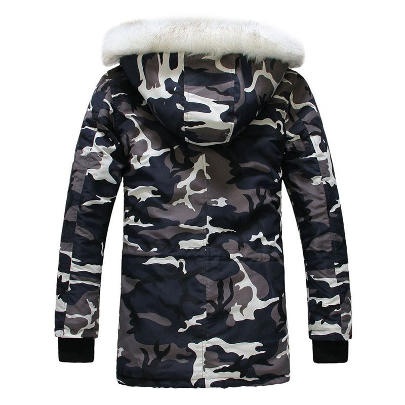 Fashion New Camouflage Down Parkas Jackets Men 'S Parka Zipper Hooded ...