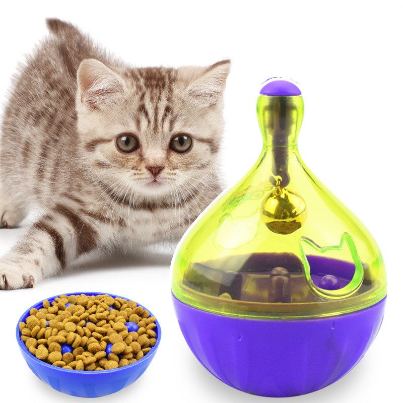 Interactive Dog Cat Food Treat Ball Bowl Toy Funny Pet Shaking Leakage