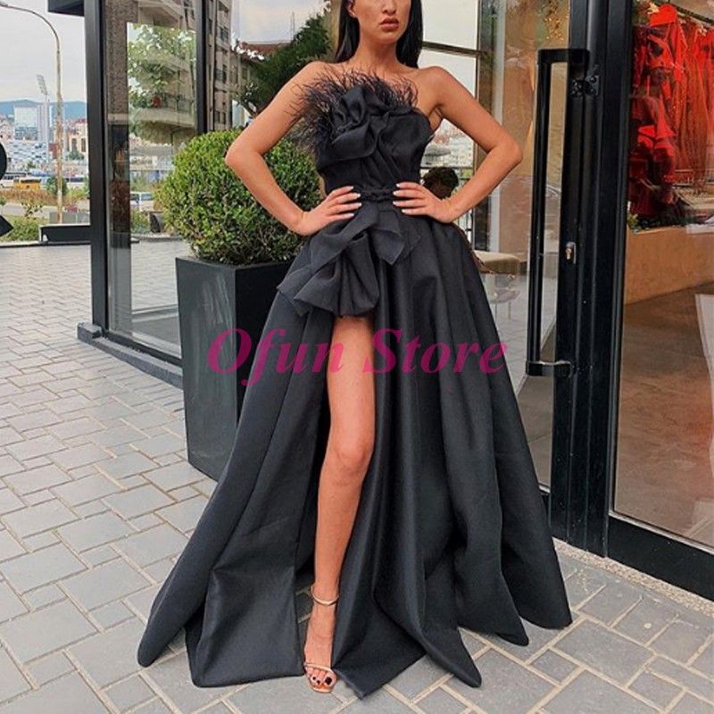 black gown with split