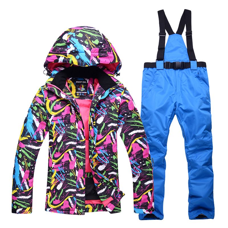 Childrens Ski Suit Ski Jacket With Overalls 2pcs Waterproof Thick Outdoor Clothes Set Warm Suits For Winter Free Glasses Cheap Sales Skiing Jackets Skiing & Snowboarding