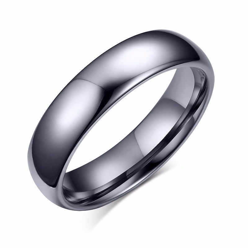 2019 6mm Men Tungsten Carbide Wedding Band Dome Ring Smooth Hand