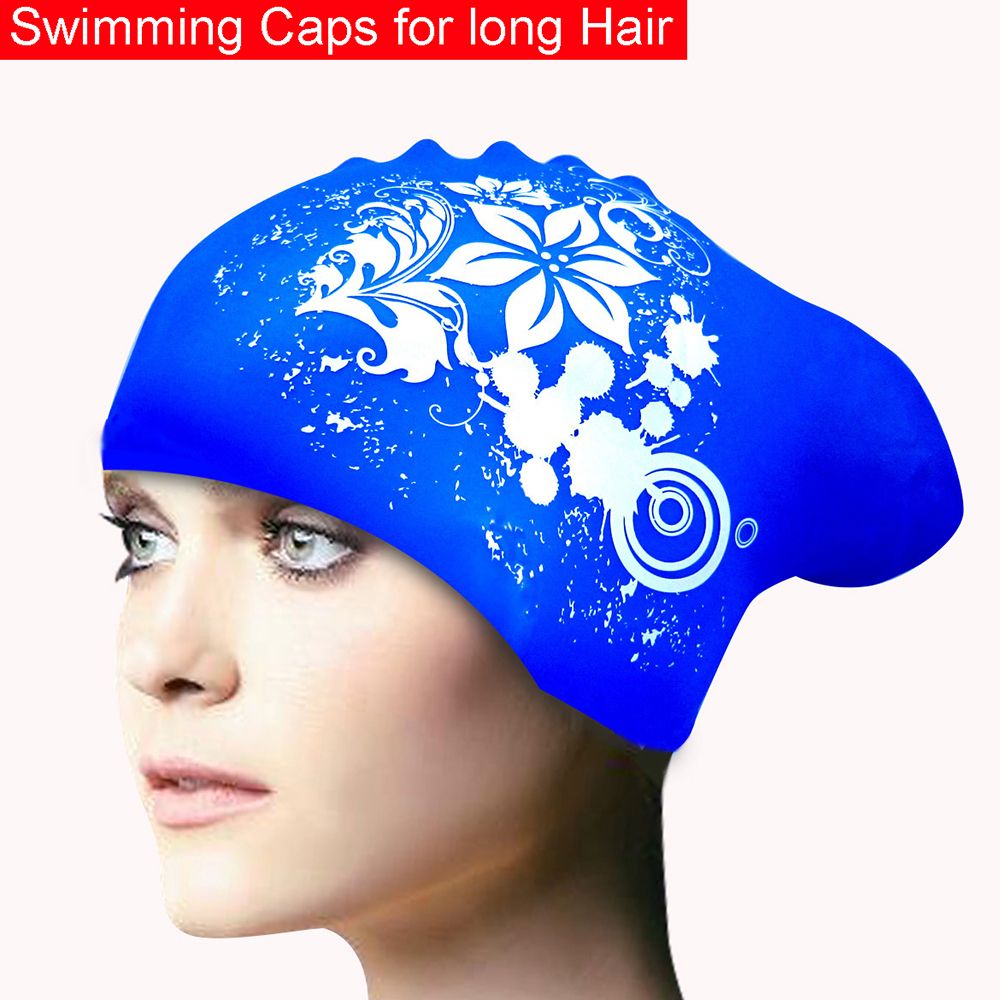 100 Silicone Swimming Cap For Long Hair Women S Waterproof Swim