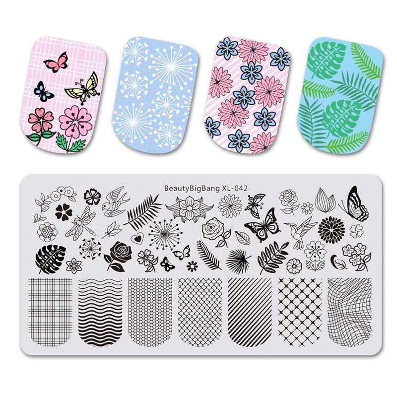 Beautybigbang 6 12cm Nail Stamping Plates Square Flower Butterfly Beautybigbang 6 12cm Nail Stamping Plates Square Flower Butterfly