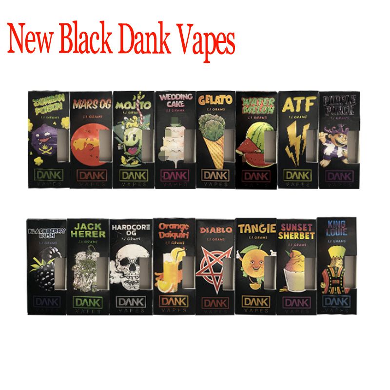 2019 Newest 41 Flavors Black Dank Vapes And Cereal Carts Packaging Box