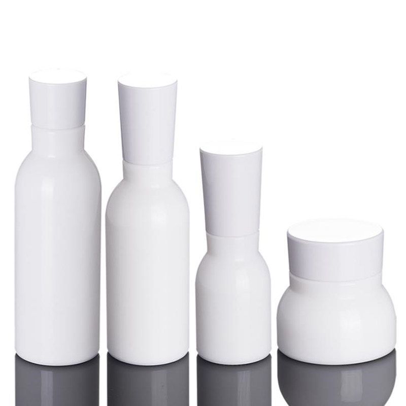 40ml White Glass Lotion Bottle 50g Cream Jar Empty Refillable Bottle Cosmetic Containers