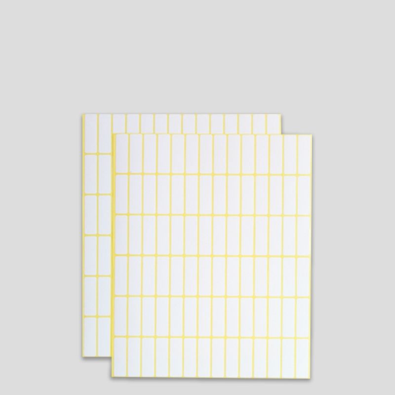 A5 blank paper label sticker 15 sheets multi dimensions white rectangle blank adhesive sticker lead print labels against printer can be handwritin image relating to Printable Label Sheets called A5 blank paper label sticker 15 sheets multi dimensions white rectangle blank adhesive sticker guide print labels towards printer can be handwritin
