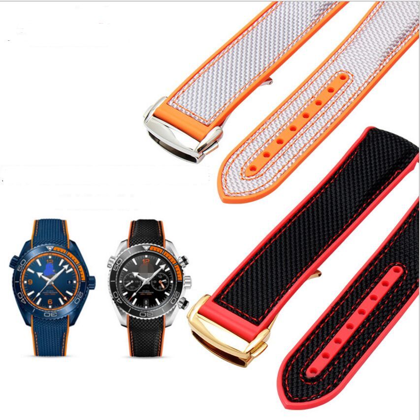 Bracelet En Silicone 2020 En Toile Bracelet Pour Homme Série 2000 Univers Marin Hippocampe Applicable 20 Mm Souple - 