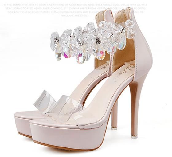 Da Acquista Strass Trasparente Scarpe Alti Tacchi Sexy Sposa BECWxQdore