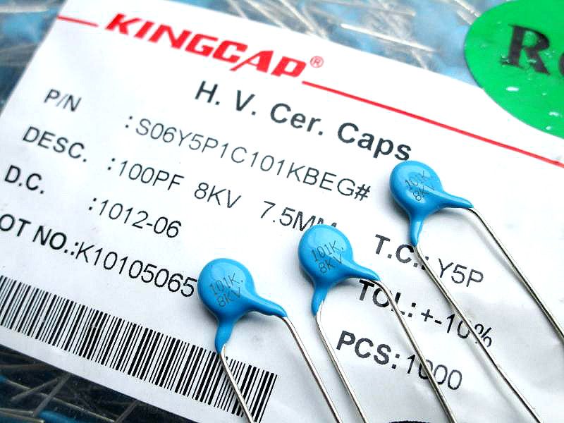 Lots de Condensateur céramique 100pF 100V Equipement électrique, d'essai