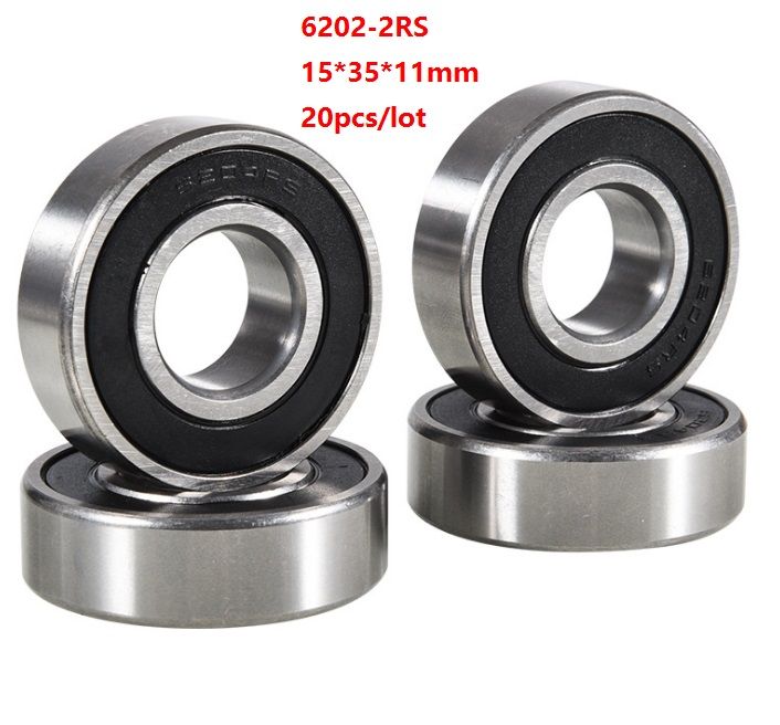 2019 6202RS 6202 2RS 6202 2RS RS Ball Bearings Rubber Cover 15*35*11mm ...