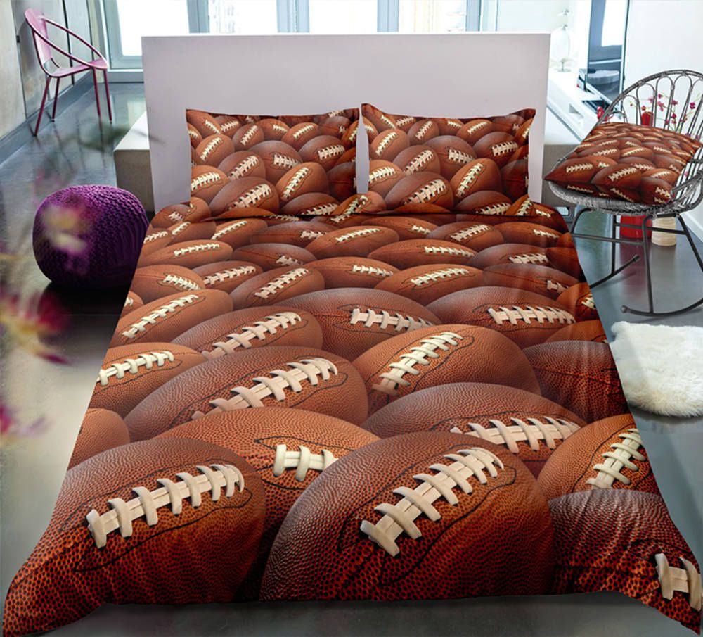 3D Rugby Bedding Set King Size Simple Creative Printed Duvet Cover Queen Home Textile Single