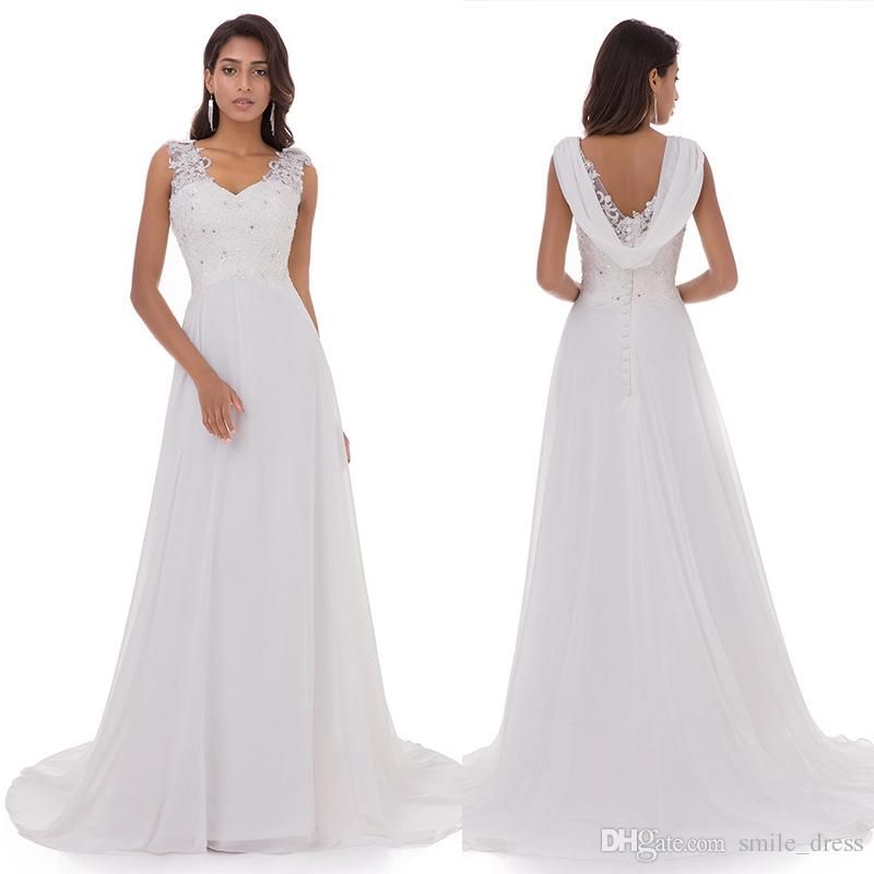 Bohemian Empire Waist Wedding Dress