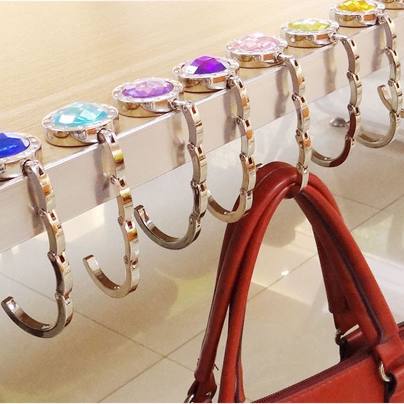 2021 Foldable Bag Purse Hooks Table Desk Handbag Holder Shell Bag