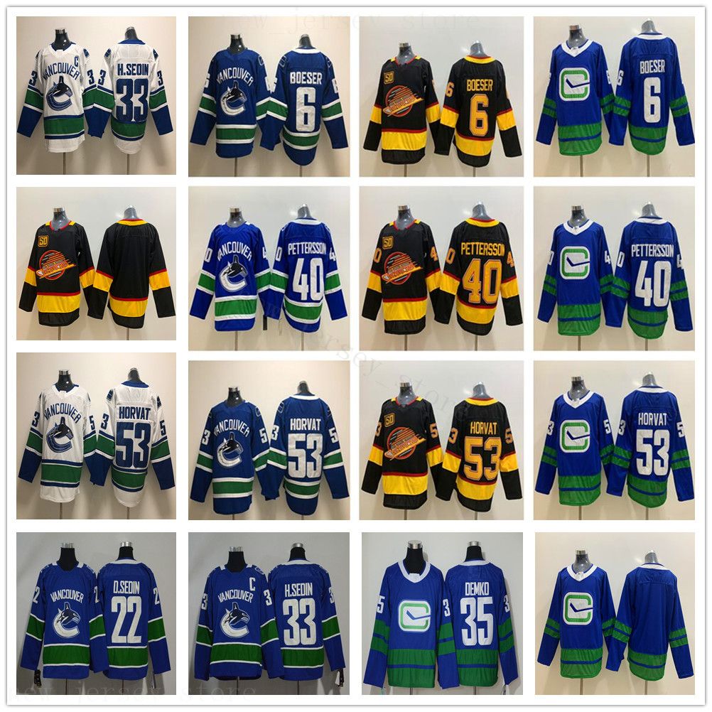 2019 2020 Vancouver Canucks Jerseys Hockey 40 Elias ...