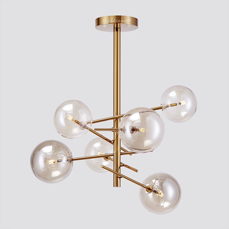 Modern Glass Ball Chandelier Living Room Kitchen Bedroom Minimalist Long Hanging Led Chandeliers Lighting Re 90 265v