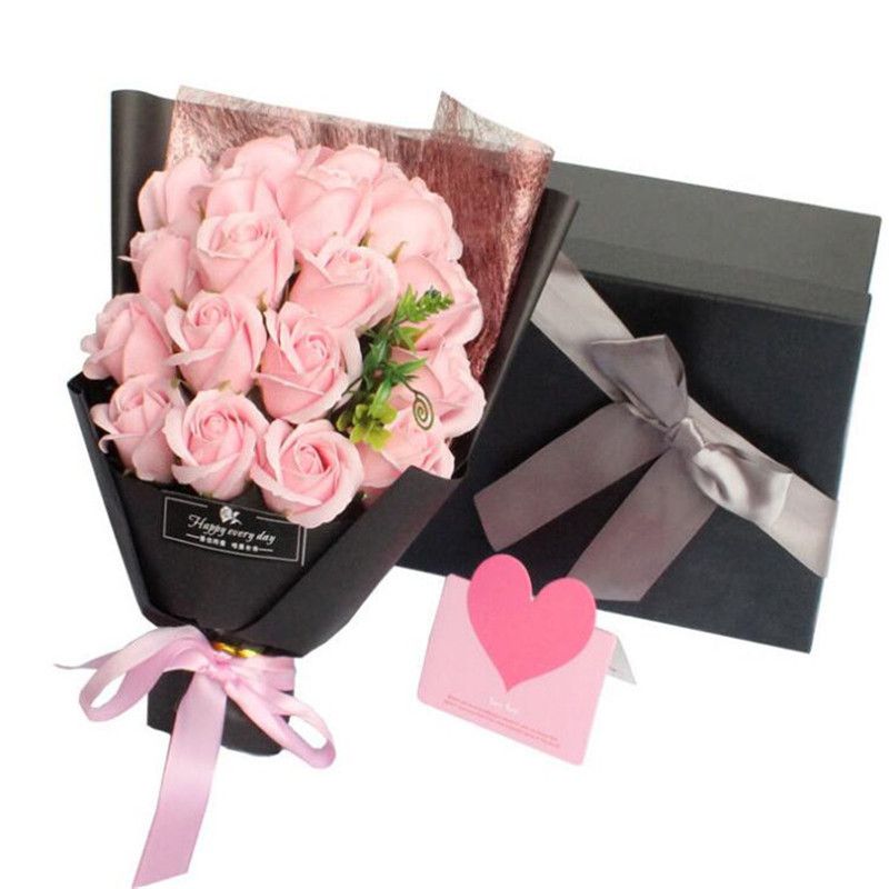 2019 Creative Scented Soap Flower Rose Bouquet Soap Flowers Romantic