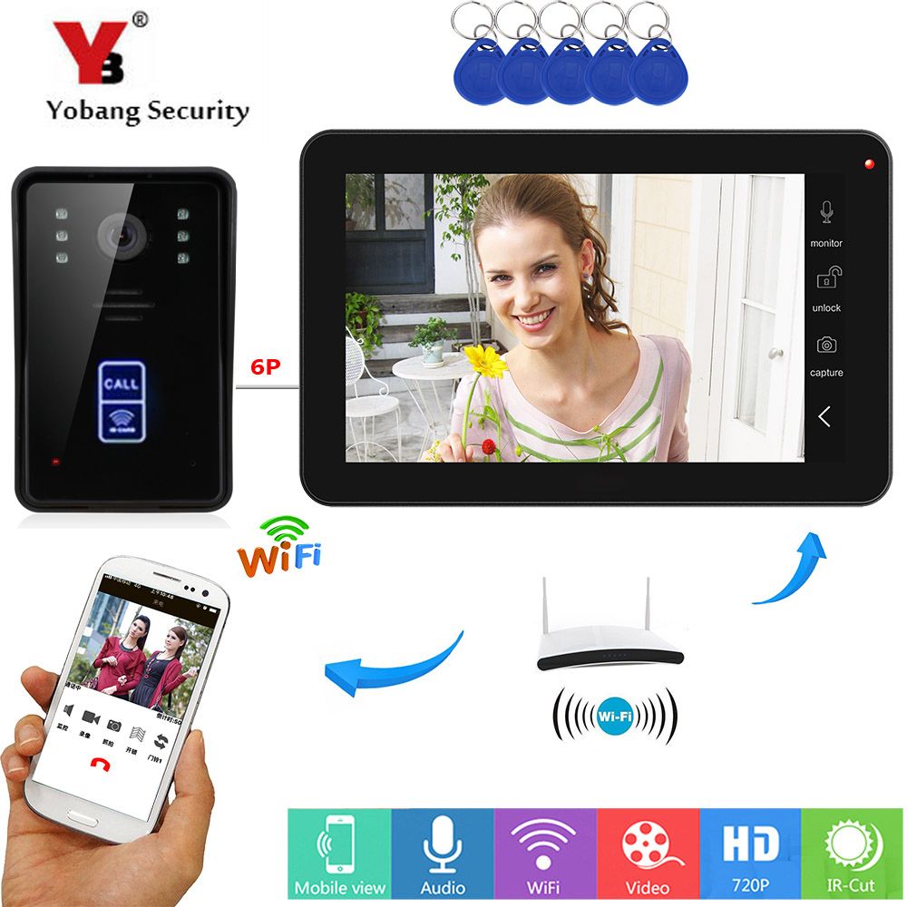 Yobangsecurity App Control Intercom 9 Inch Monitor Wifi Yobangsecurity App Control Intercom 9 Inch Monitor Wifi Wireless Door Phone Doorbell Rfid Access System Best For Front