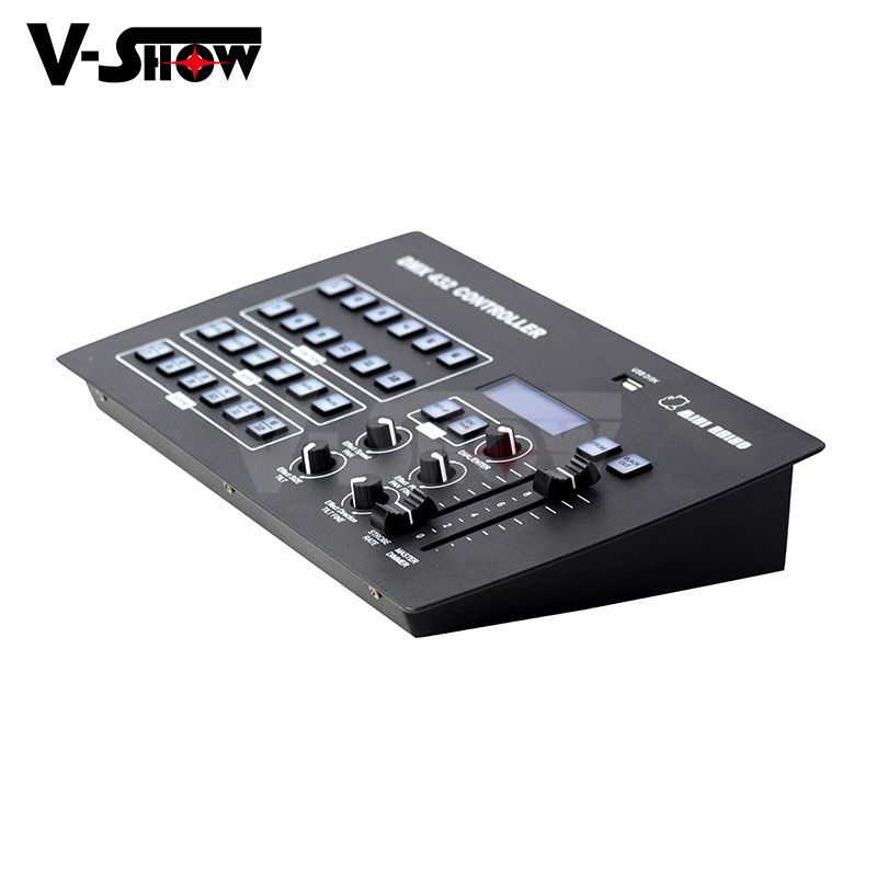 Vshow New Mini Function Dmx Controller 432 Channels Control Up To 12 Individual Fixtures Including Usb Disk For Stage Lighting Console