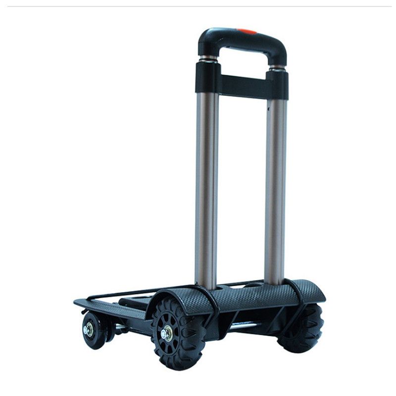 Folding Ping Cart Portable Trolley Home Four Wheeled Folding Ping Cart Portable Trolley Home Four Wheeled Small Drag Luggage Car Suitcase Accessories Las Suitcases From Hot