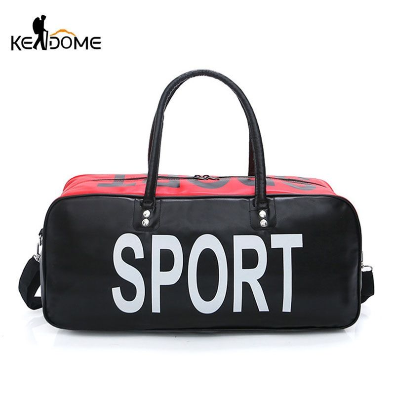 Large Leather Sport Gym Bag Men and Women/'s Fitness Training Travel Shoulder Bag