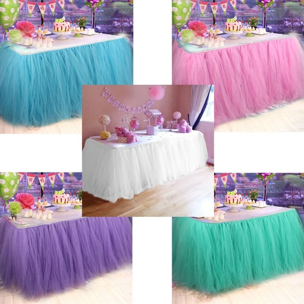 Tutu Table Skirt Soft Tulle Cover Wedding Baby Shower Birthday Party Decor Hot