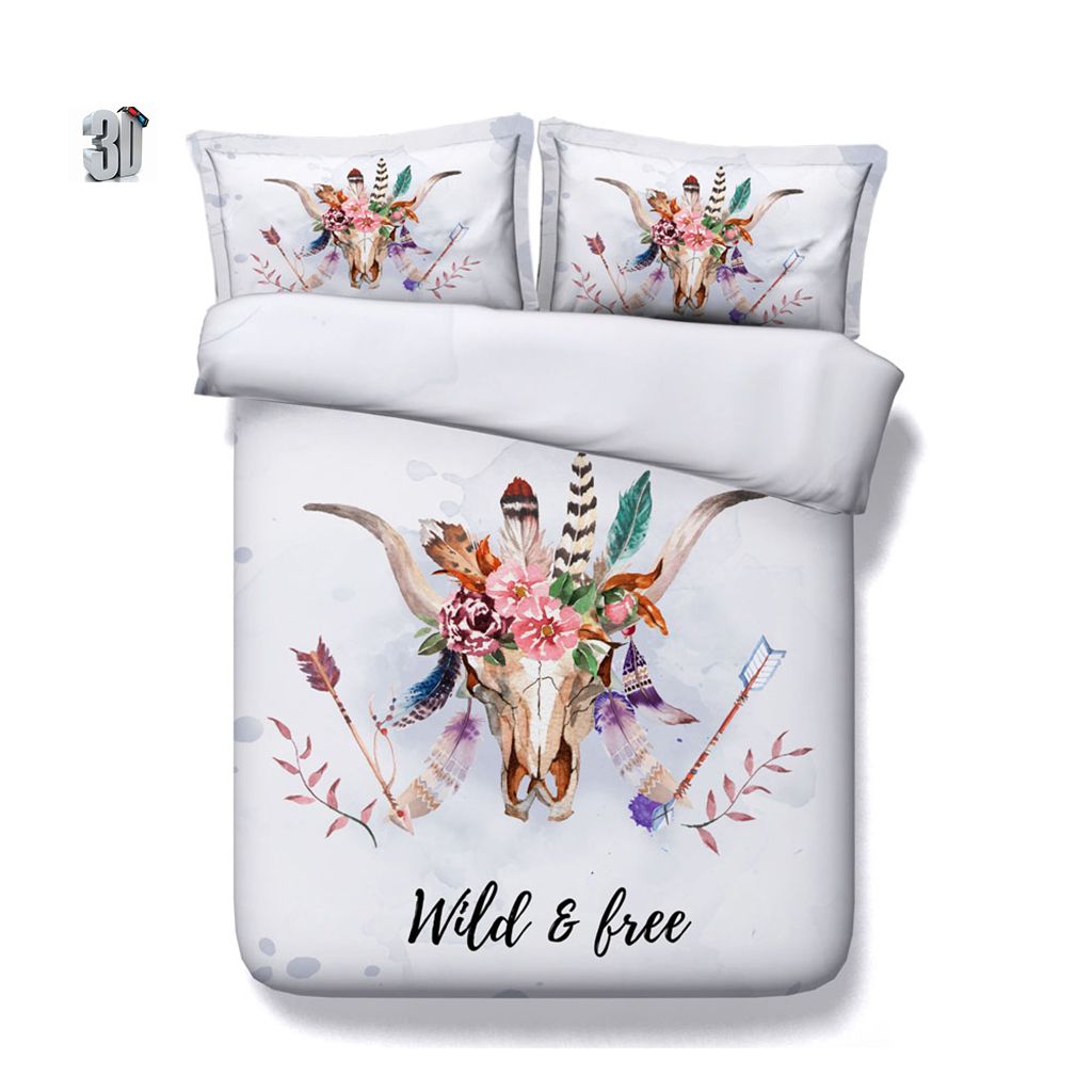 feather print bedding