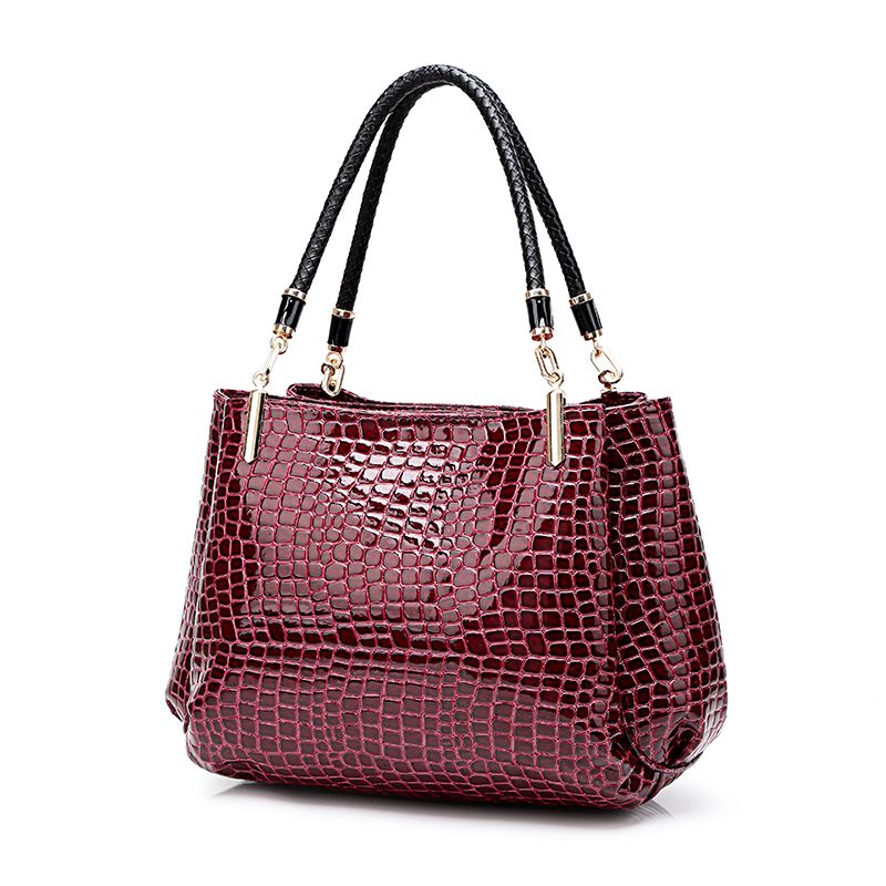 2019 Brand Women Bag Handbag Alligator Shoulder Bags Ladies Pu Leather Tote Bag Red/Black/Blue ...