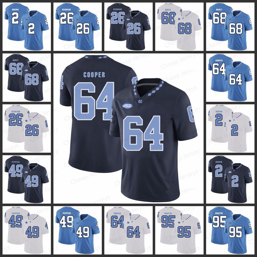 2020 Mens North Carolina Jerseys 26 Giovani Bernard 68 James Hurst 64