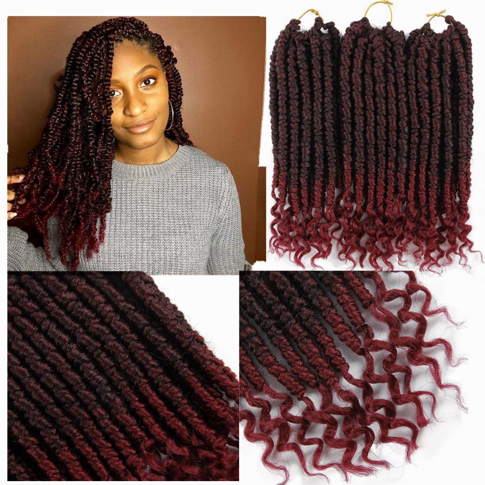 2020 Middle Size Bomb Twist Hair 12 Ombre Curly Spring Senegalese