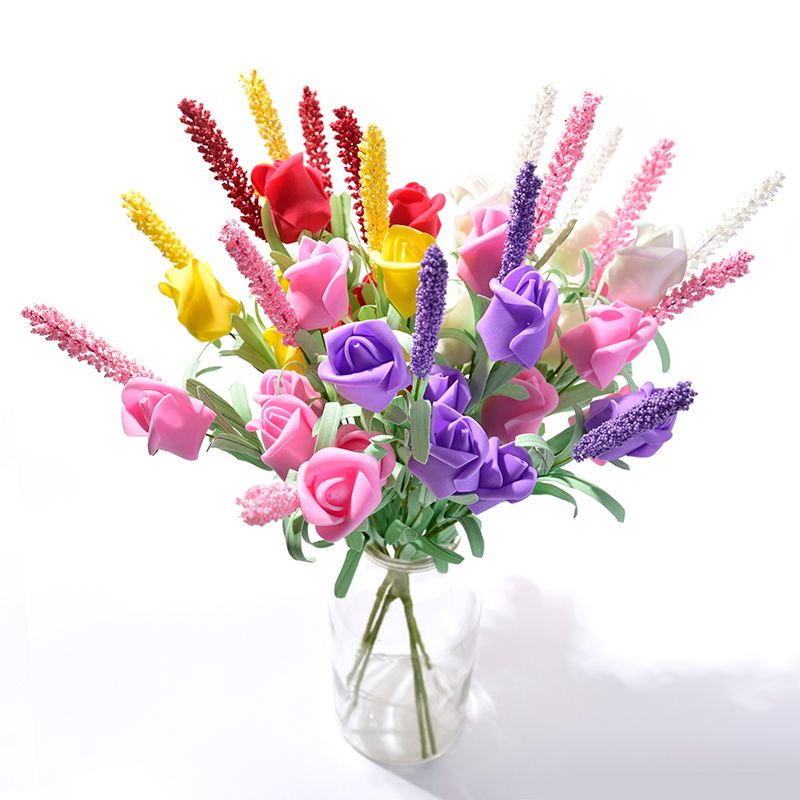 Faux 12 Têtes De Jardin Bouquet Fleur Artificielle Maison