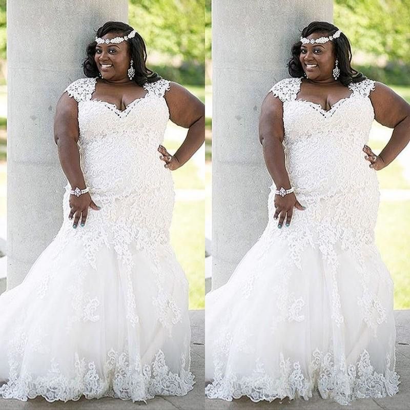 Stunning Summer Lace Wedding Dress Plus Size Country Style Elegant
