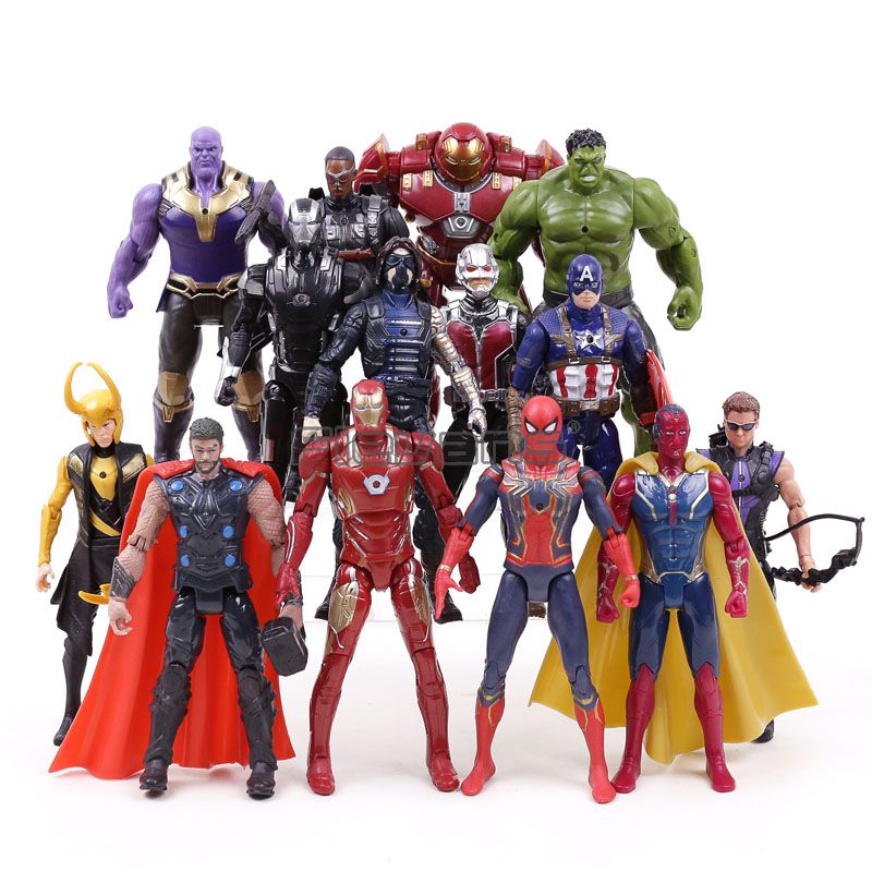 Marvel Avengers 3 Infinity War Thanos Iron Man Captain America Thor Spiderman Pvc Action Figures Kids Toys Boys Gifts 14pcsset - 
