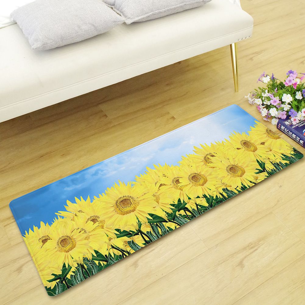Sunflower Living Room Floor Mat Decorative Door Mat Non Slip
