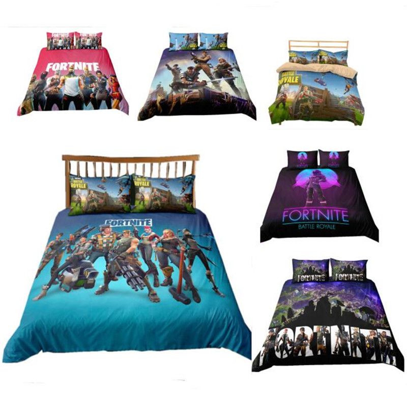 3D Game Battle Royale Bedding Sets 2PC//3PC Fortnite Duvet Cover /& Pillowcase */&