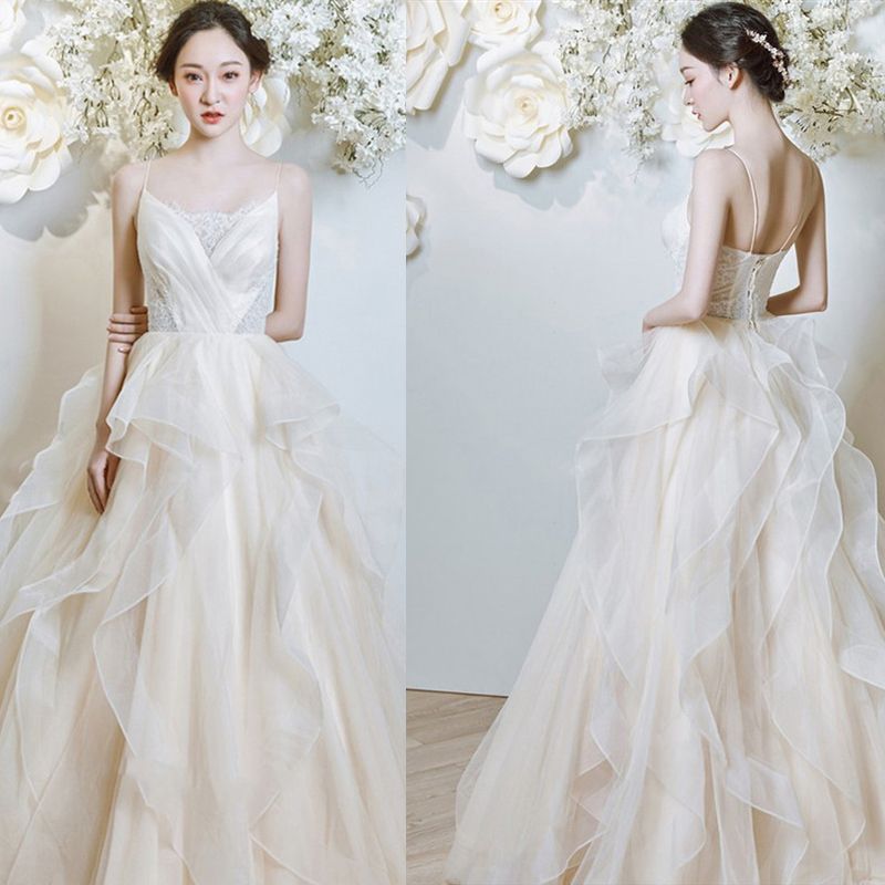 compre vestido de novia de ilusión 2019 longitud del piso vestido de