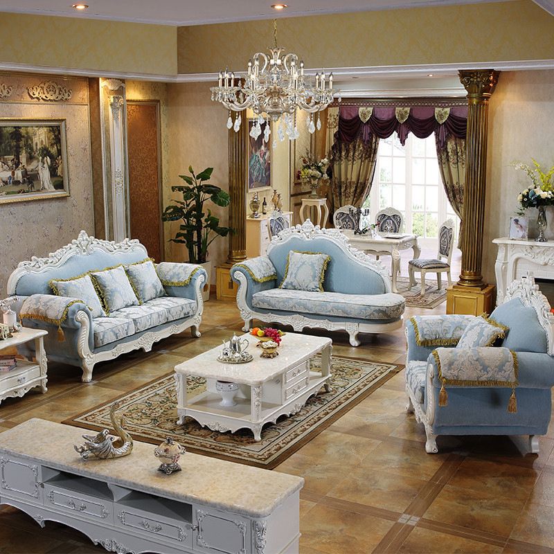 2019 European Style Sofa Set Living Room Furniture Luxuy Sofa Furniture