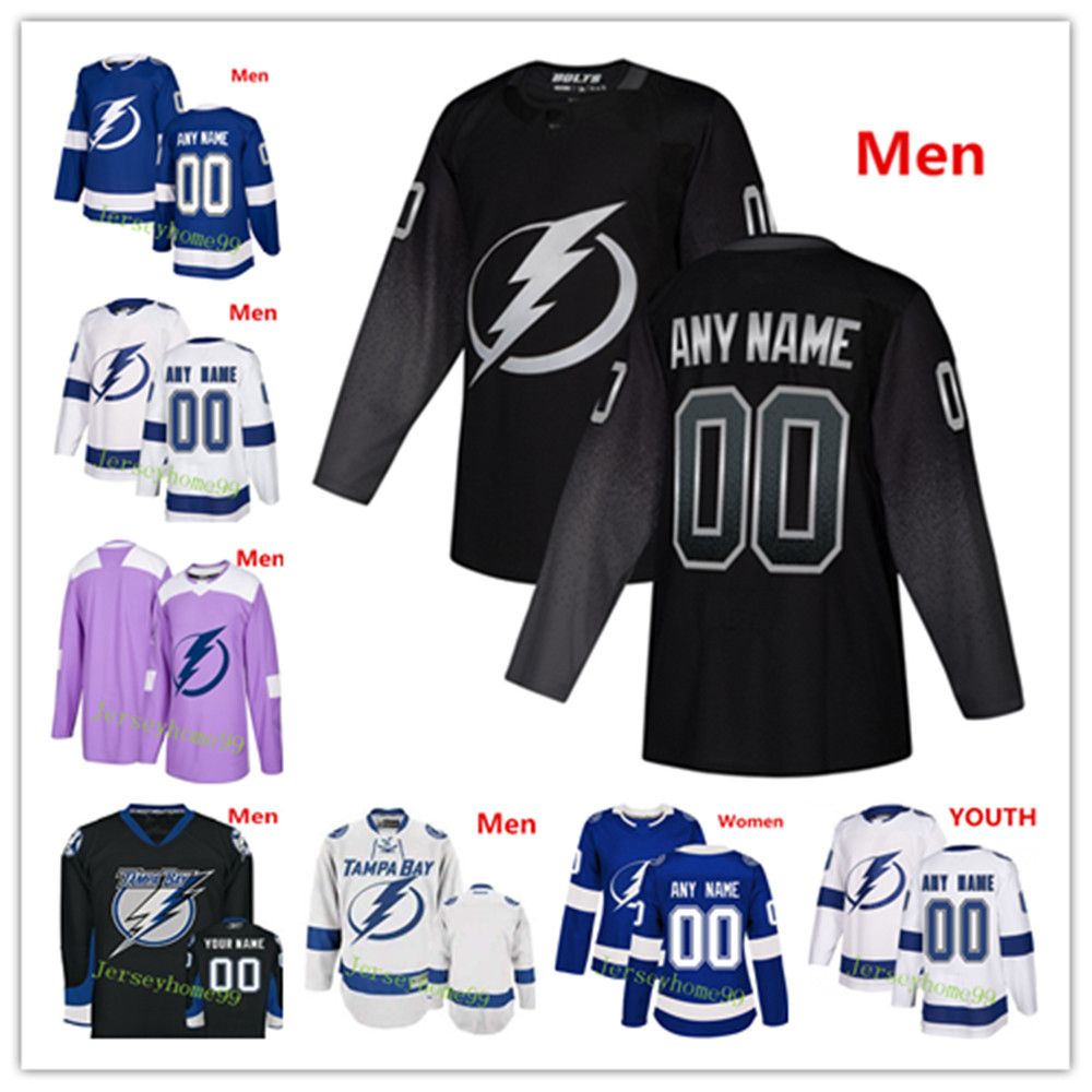 2019 Custom Tampa Bay Lightning Jersey Nikita Kucherov Steven Stamkos