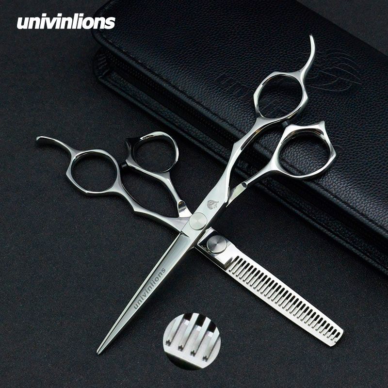 6 Professional Barber Tools Japanese Hair Cutting Shears Kit