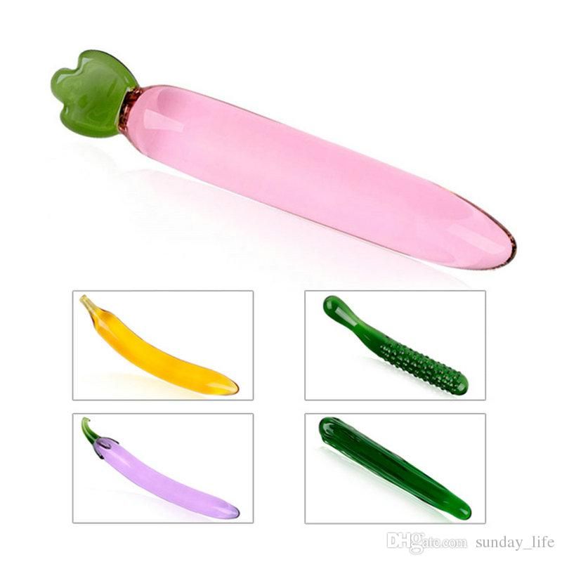 Cute Fruit Glass Crystal G Spot Jelly Dildos Game Penis
