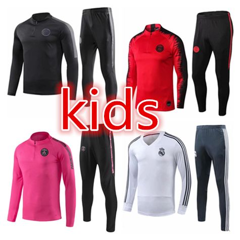 Neue Psg Kinder Trainingsanzug Real Madrid FR Sets 2018 2019 Fußball Trainingsanzug Sets Jacke MBAPPE VERRATT CAVANI POGBA Fußball Trainingsanzug Neue Psg Kinder Trainingsanzug Real Madrid FR Sets 2018 2019 Fußball Trainingsanzug Sets Jacke MBAPPE VERRATT CAVANI POGBA Fußball Trainingsanzug