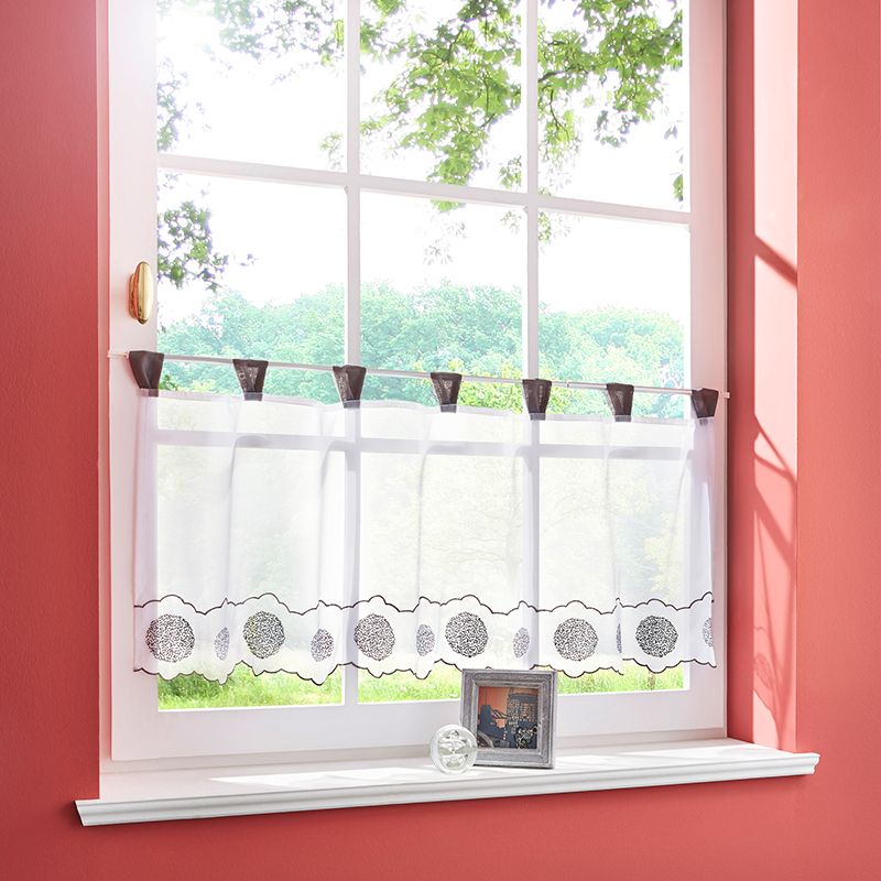 2019 New Embroidered Cafe Curtain Window Short Curtain Kitchen