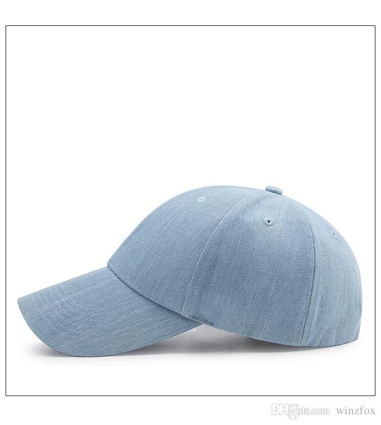 plain denim baseball cap