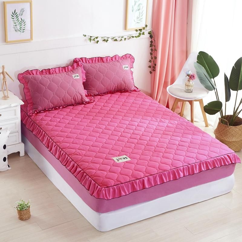 2019 Full Queen Size Korean Style Bed Sheet With Elastic Princess 2019 Full Queen Size Korean Style Bed Sheet With Elastic Princess Mattress Cover Solid Bedding Set Twin Fitted From Pureairr
