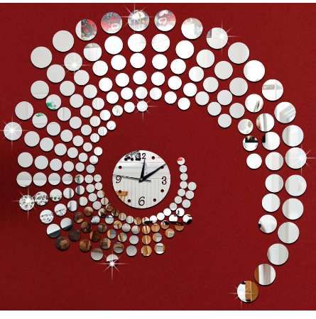3d circle mirror wall stickers large decorative wall clocks home
