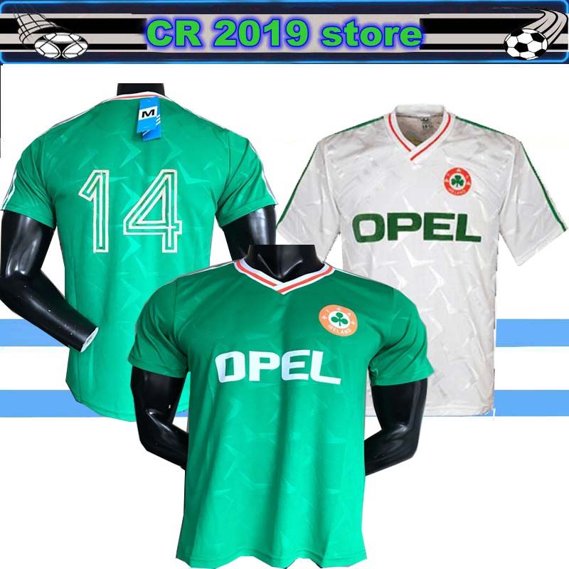 2019 Vintage Jersey 1990 1992 Ireland Retro Soccer Jersey 1990 World Cup Ireland Home Away