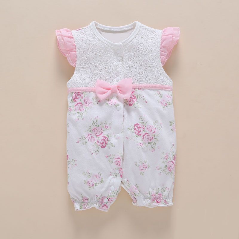 Sommer Neugeborenes Baby Mädchen Baumwolle Strampler Overall Outfit Kleidung